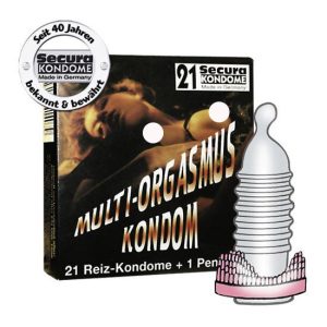 Secura Multi Orgasmus 21 db bordázott óvszer, péniszgyűrűvel !MEGSZŰNT TERMÉK!