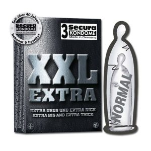 Secura XXL Extra 3 db extra méretű, erősített anyagú óvszer !MEGSZŰNT TERMÉK!
