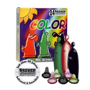 Secura Color 24 db színes, ízesített óvszer