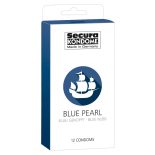 Secura Blue Pearl, pontozott felületű óvszer (12 db)