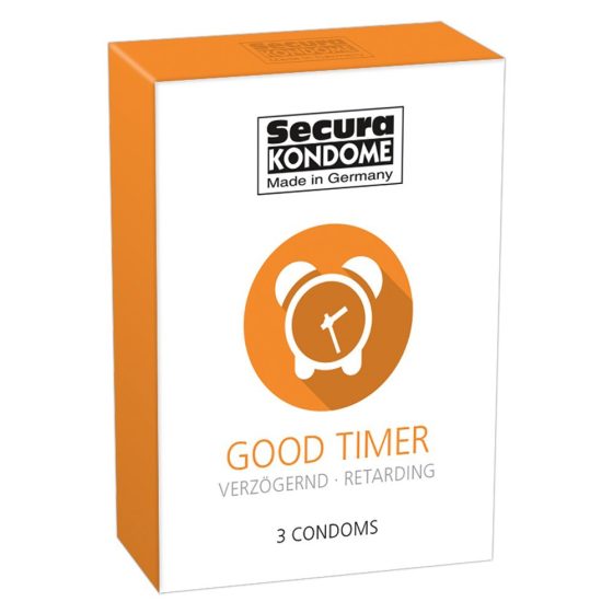 Secura Good Timer késleltető hatású óvszer (3 db)
