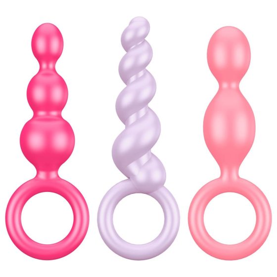 Satisfyer Plugs Booty Call 3 db-os análdildó szett (színes)