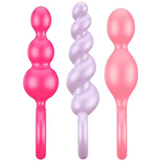 Satisfyer Plugs Booty Call 3 db-os análdildó szett (színes)