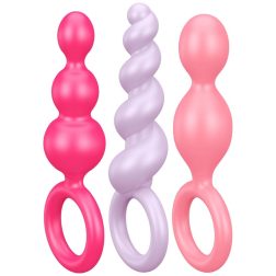   Satisfyer Plugs Booty Call 3 db-os análdildó szett (színes)