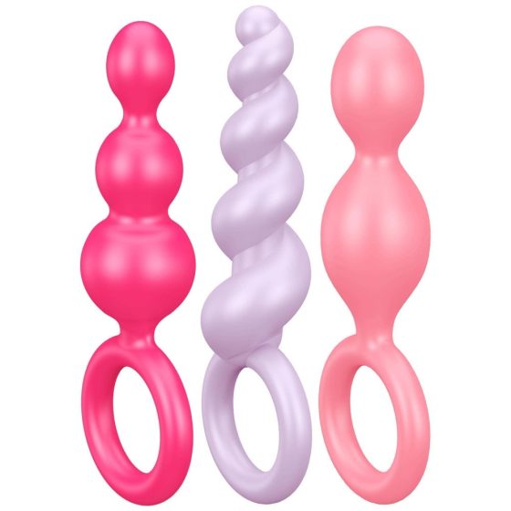 Satisfyer Plugs Booty Call 3 db-os análdildó szett (színes)