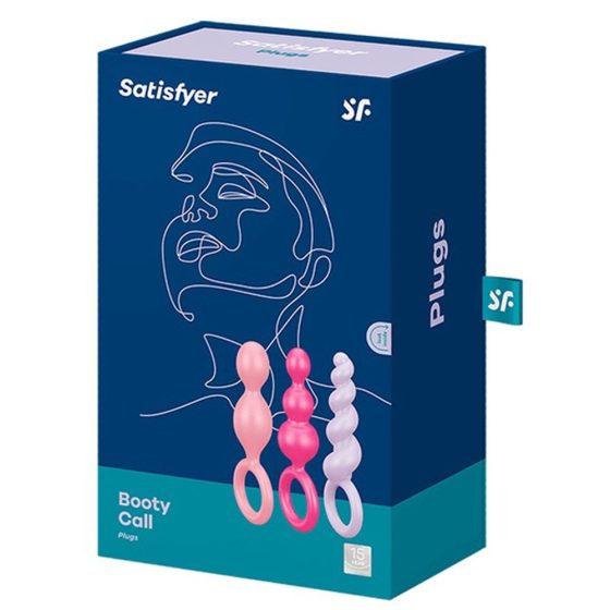 Satisfyer Plugs Booty Call 3 db-os análdildó szett (színes)