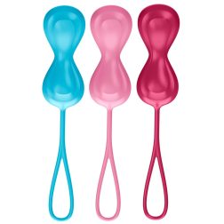   Satisfyer Power Balls 3 db-os ballasztos, gésagolyó szett (dupla)