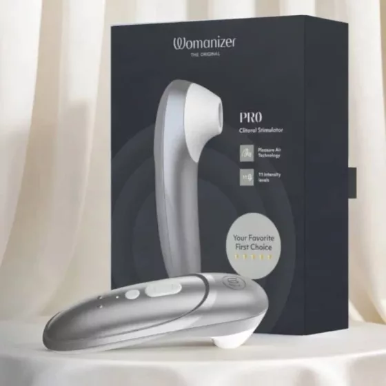 Womanizer Pro léghullámos csiklóizgató (szürke)