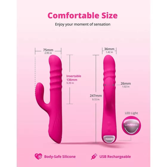 Lovense Velvo - okos klitoriszágas vibrátor, 360°-ban forgó gyöngysorral (APP-os)