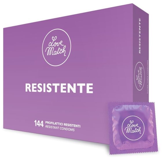 Love Match Resistente megerősített falvastagságú óvszer (144 db) Love Match Resistente megerősített falvastagságú óvszer (144 db)