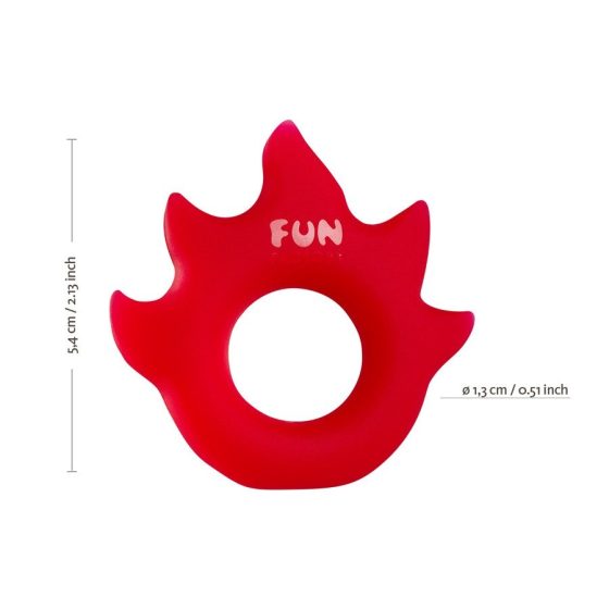 Fun Factory Flame péniszgyűrű (piros)