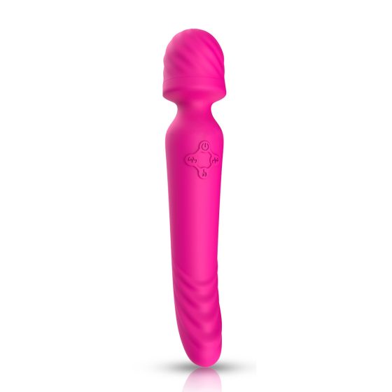 2in1 masszírozógép és vibrátor, melegítő funkcióval (pink)