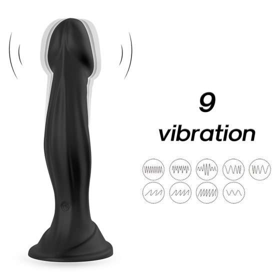 Optimus Black akkumulátoros vibrátor (fekete)