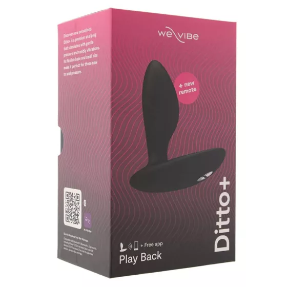 We-Vibe – Ditto+ viselhető okos anál vibrátor távirányítóval (fekete, APP-os)