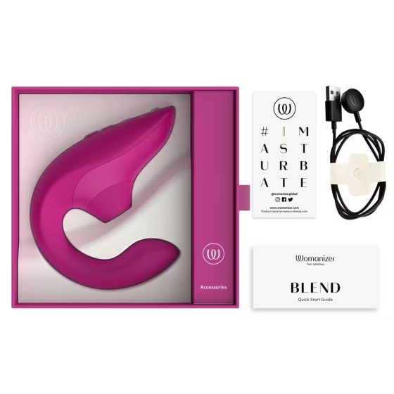 Womanizer Blend vibrátor, léghullámos csiklóizgatóval (pink)