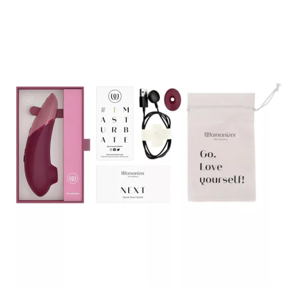 Womanizer Next léghullámos csiklóizgató (bordó)