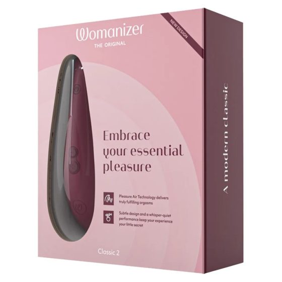 Womanizer Classic 2 léghullámos csiklóizgató (bordó)