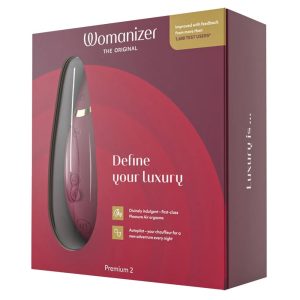 Womanizer Premium 2. léghullámos csiklóizgató (bordó)