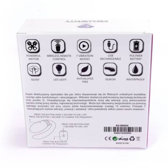 V-Vibe Purple párvibrátor, távirányítóval (lila).