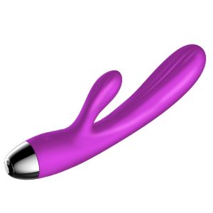B-Series vibrátor/pulzátor, csiklóizgató ággal, melegítő funkcióval (lila)