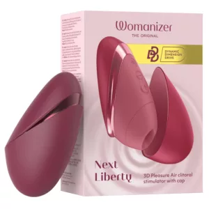 Womanizer – Next Liberty léghullámos csiklóizgató (bordó)