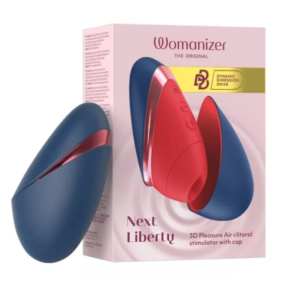 Womanizer – Next Liberty léghullámos csiklóizgató (piros-kék)