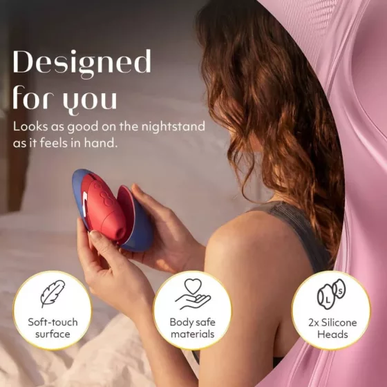 Womanizer – Next Liberty léghullámos csiklóizgató (piros-kék)