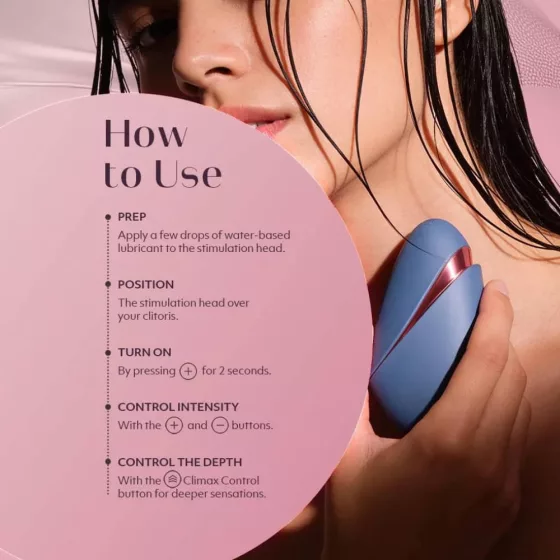 Womanizer – Next Liberty léghullámos csiklóizgató (piros-kék)