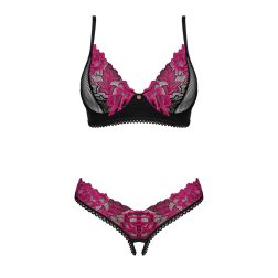 Obsessive Rosenty kétrészes szett, nyitott alsóval