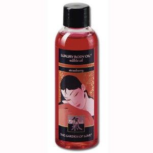 Shiatsu Strawberry Luxury masszázsolaj, eper aromával  (100 ml)