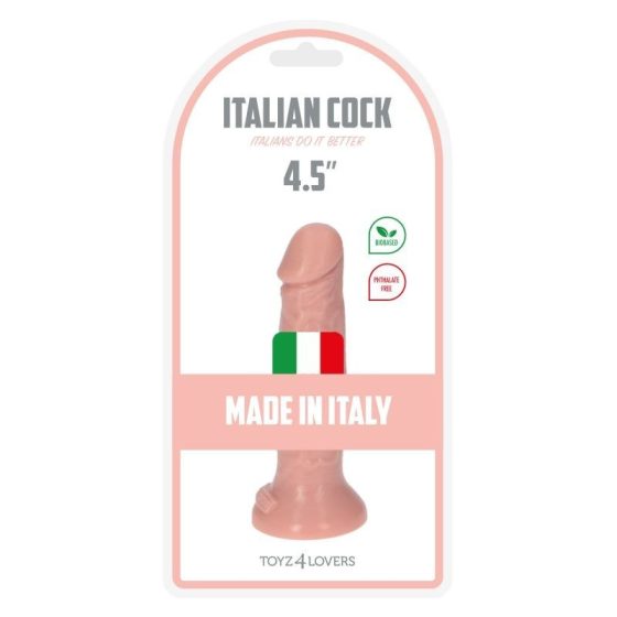 Italian Cock tapadótalpas dildó (4,5" - világos bőrszín)