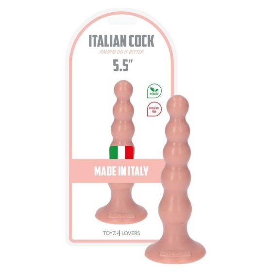 Italian Cock hullámos dildó (5,5" - világos bőrszín)
