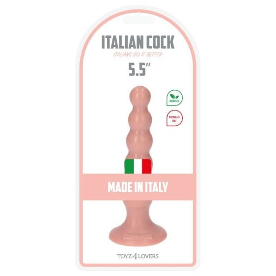 Italian Cock hullámos dildó (5,5" - világos bőrszín)