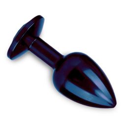 Fém anál dildó, kék kristállyal (kék)