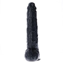   Toyz 4 Lovers Augustus tapadókorongos óriás dildó, herékkel (44 cm - fekete)