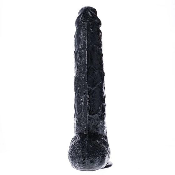 Toyz 4 Lovers Augustus tapadókorongos óriás dildó, herékkel (44 cm - fekete)