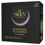 Skyn Unknown Pleasures 42 db latex mentes óvszer, különleges tulajdonságokkal