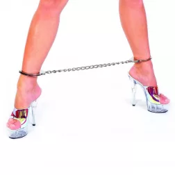 Rimba acél bokabilincs hosszú lánccal