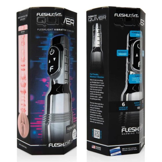 Fleshlight Quiver realisztikus punci maszturbátor, vibrációs és melegítő funkcióval 