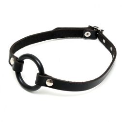   Rimba 'O' gyűrűs szilikon szájpeckelő, bőr pánttal