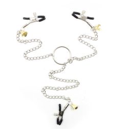   LateToBed láncos, csengettyűs mellbimbó és szeméremajak csíptető