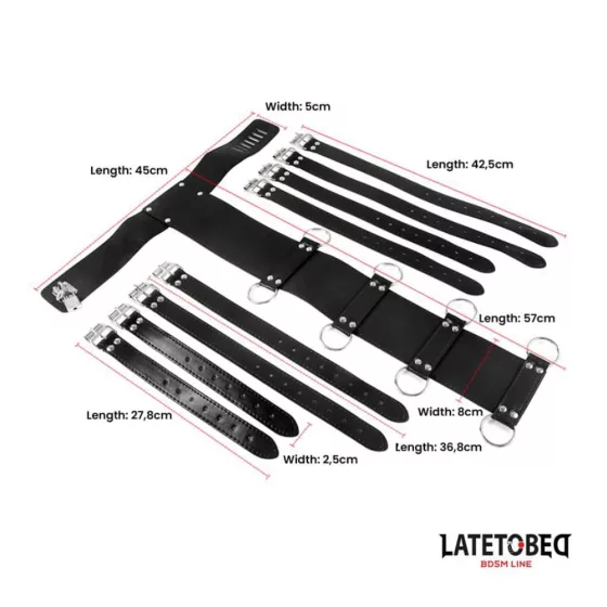 LateToBed – karok a nyakhoz kötözőkészlet négypontos rögzítéssel