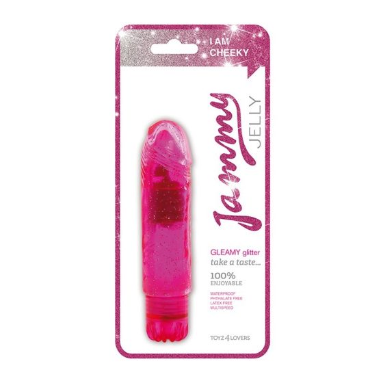 Jammy Jelly Gleamy Glitter mini vibrátor (pink)