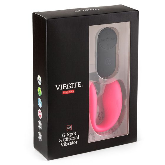 Virgite E12 kétmotoros párvibrátor, távirányítóval (pink)