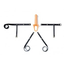   Virgite H2 felcsatolható, üreges dildó, hámmal (L méret - világos bőrszín)