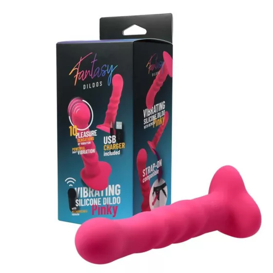Virgite Fantasy – Pinky tapadótalpas vibrátor távirányítóval (rózsaszín)