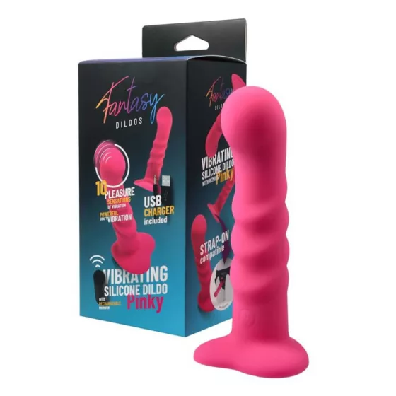 Virgite Fantasy – Pinky tapadótalpas vibrátor távirányítóval (rózsaszín)