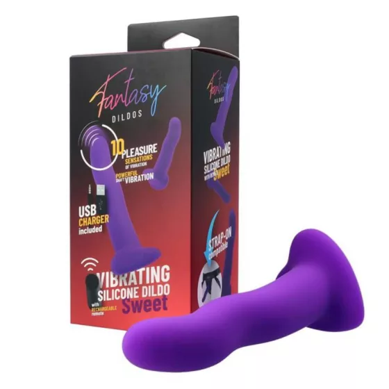 Virgite Fantasy – Sweet tapadótalpas vibrátor távirányítóval (lila)