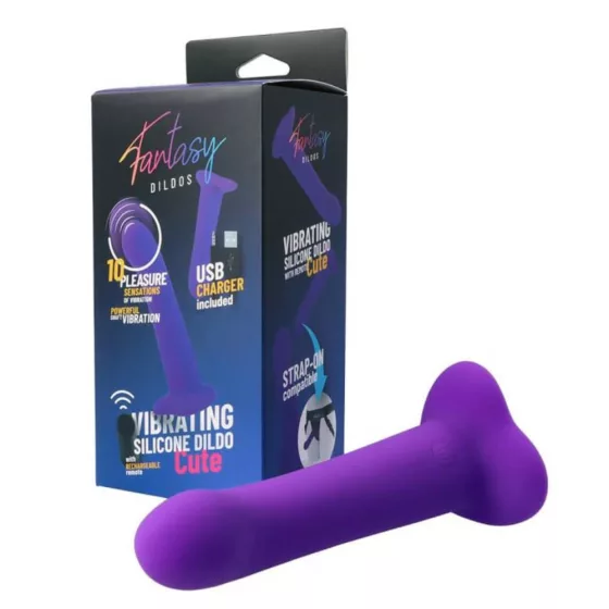 Virgite Fantasy – Cute tapadótalpas vibrátor távirányítóval (lila)