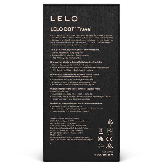 Lelo Dot Travel fókusz típusú csiklóizgató vibrátor (pink)